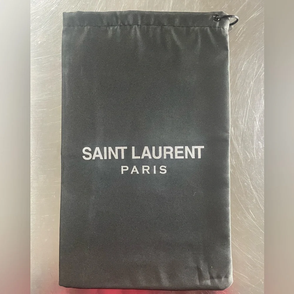 SAINT LAURENT Paris Black Drawstring Dust Bag
